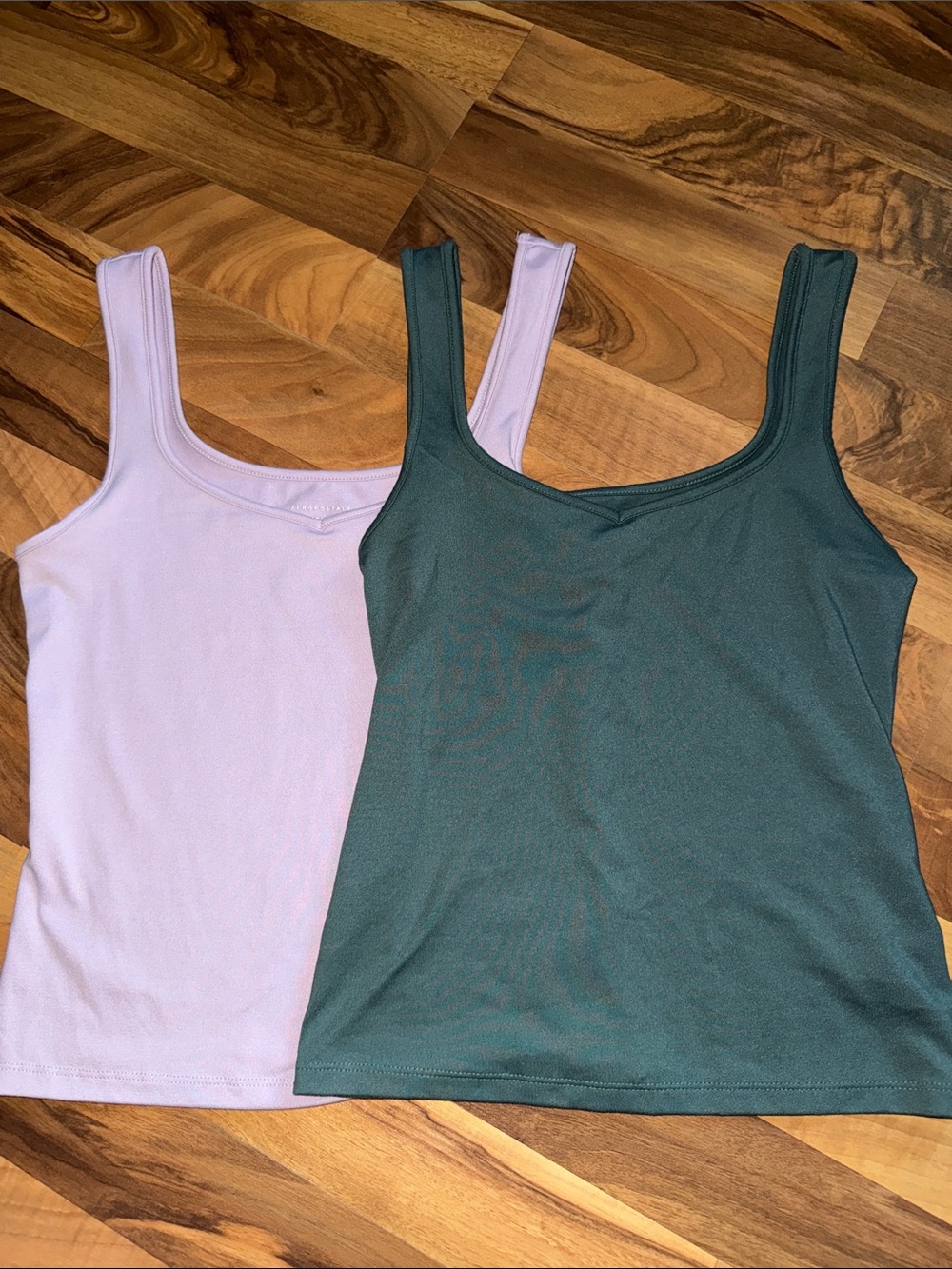 Aeropostale butter soft Lavender and Teal Scoop Neck Tank Tops - 2 Pack